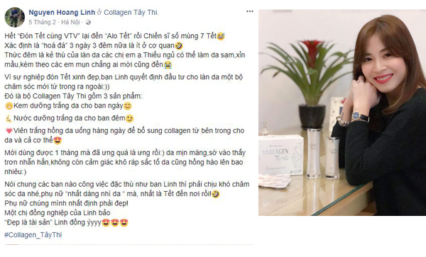 Collagen Tây Thi - Bí quyết chăm sóc da của MC Hoàng Linh